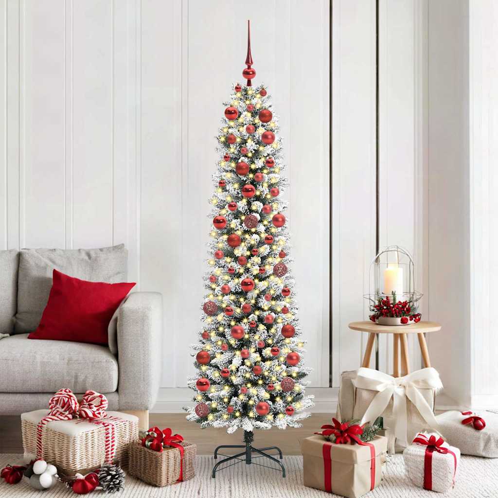 Künstlicher Weihnachtsbaum mit 300 LEDs Grün und Weiß 180 cm