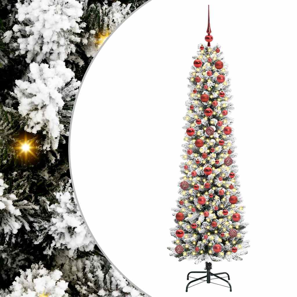 Künstlicher Weihnachtsbaum mit 300 LEDs Grün und Weiß 180 cm