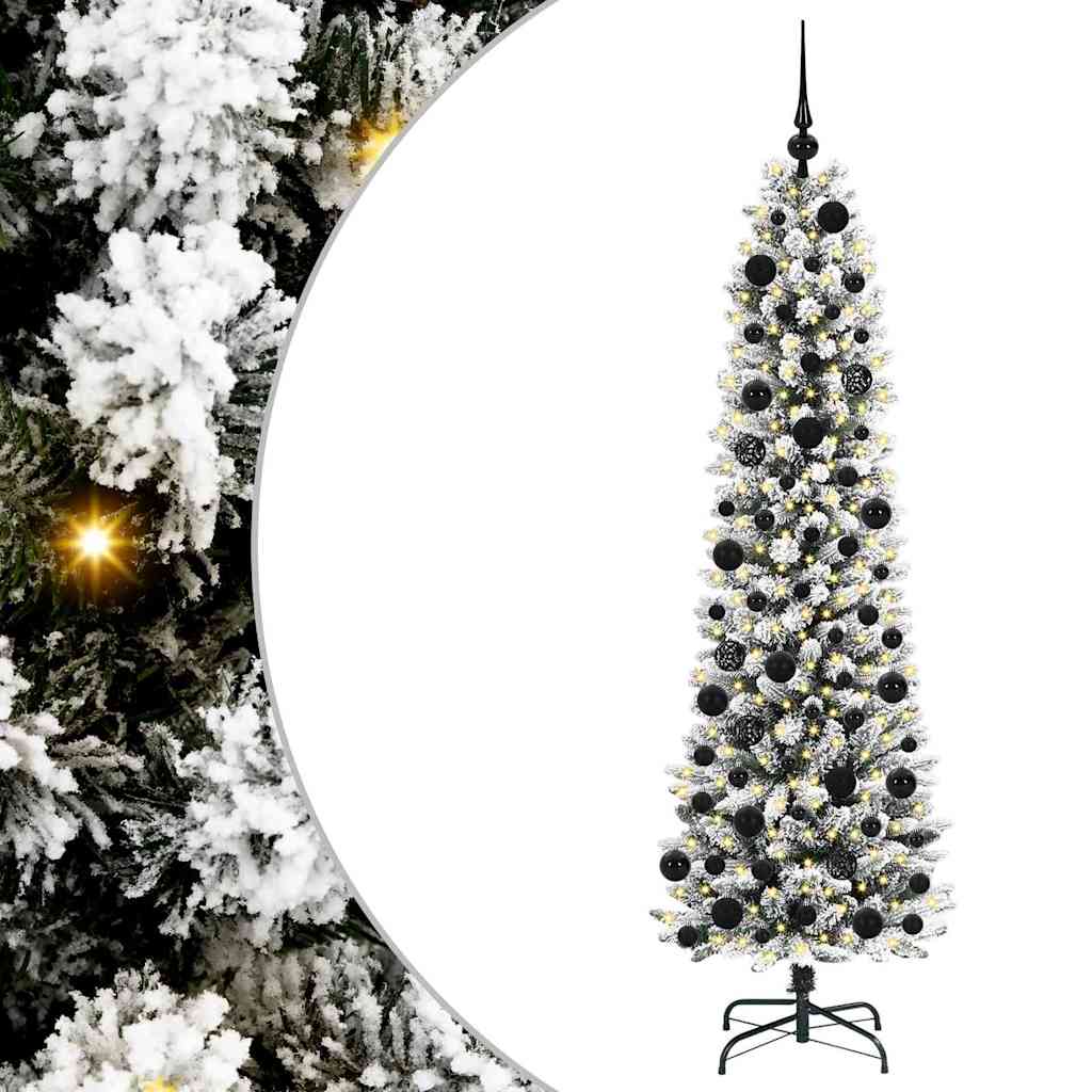 Künstlicher Weihnachtsbaum mit 300 LEDs Grün und Weiß 180 cm