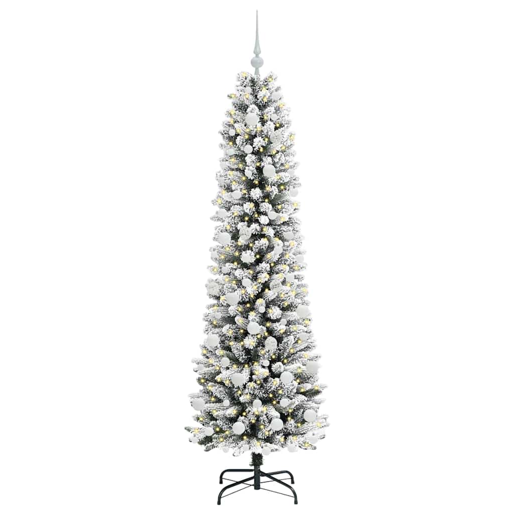 Künstlicher Weihnachtsbaum mit 300 LEDs Grün und Weiß 180 cm