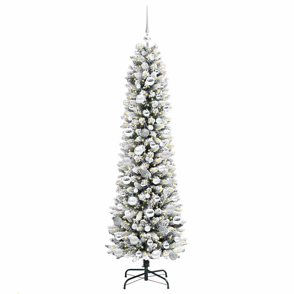 Künstlicher Weihnachtsbaum mit 300 LEDs Grün und Weiß 180 cm