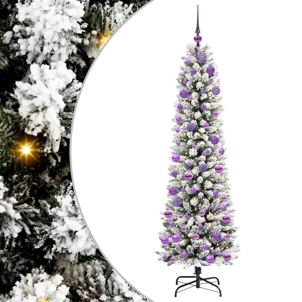 Künstlicher Weihnachtsbaum mit 300 LEDs Grün und Weiß 180 cm