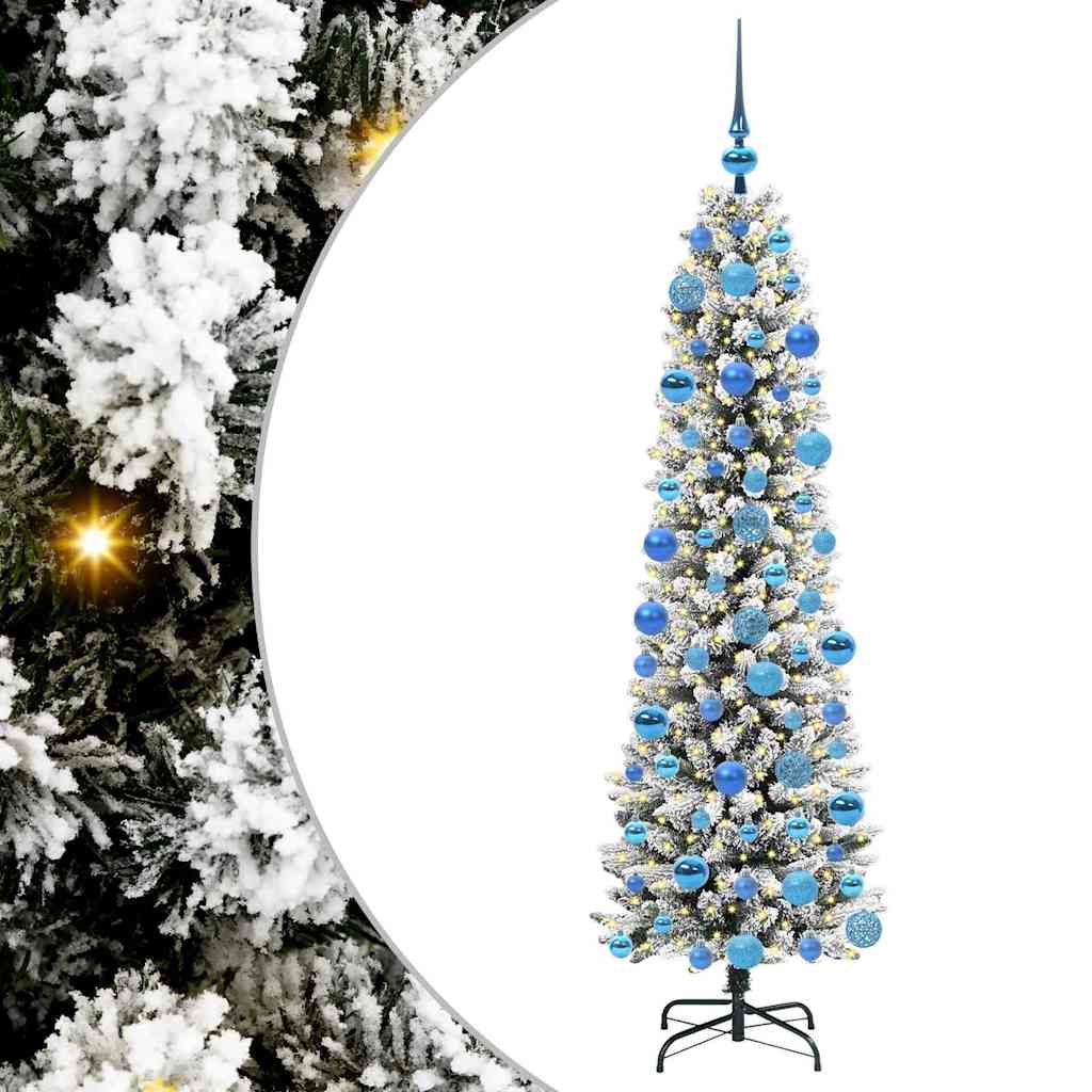 Künstlicher Weihnachtsbaum mit 300 LEDs Grün und Weiß 180 cm