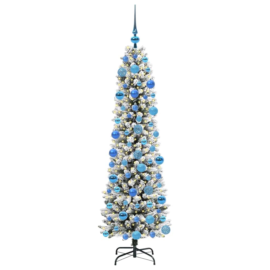 Künstlicher Weihnachtsbaum mit 300 LEDs Grün und Weiß 180 cm