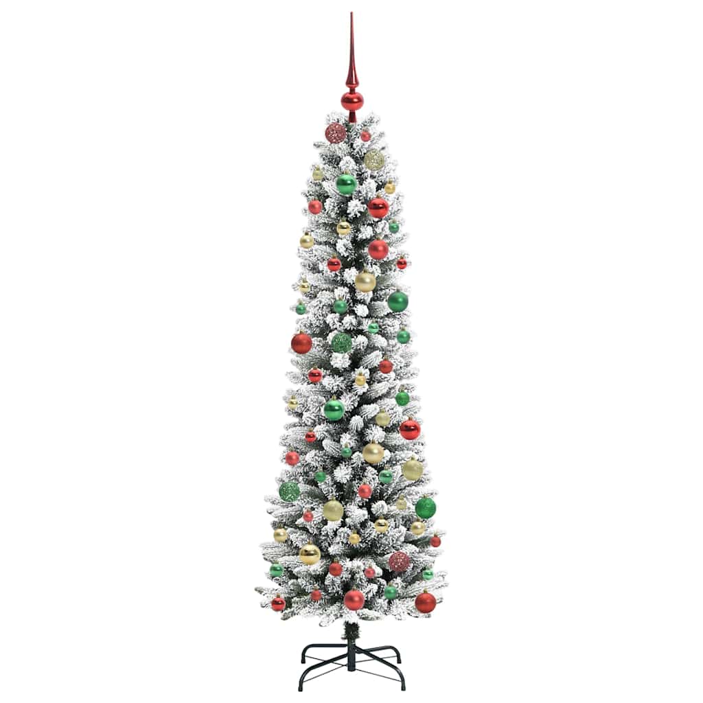 Künstlicher Weihnachtsbaum mit 300 LEDs Grün und Weiß 180 cm
