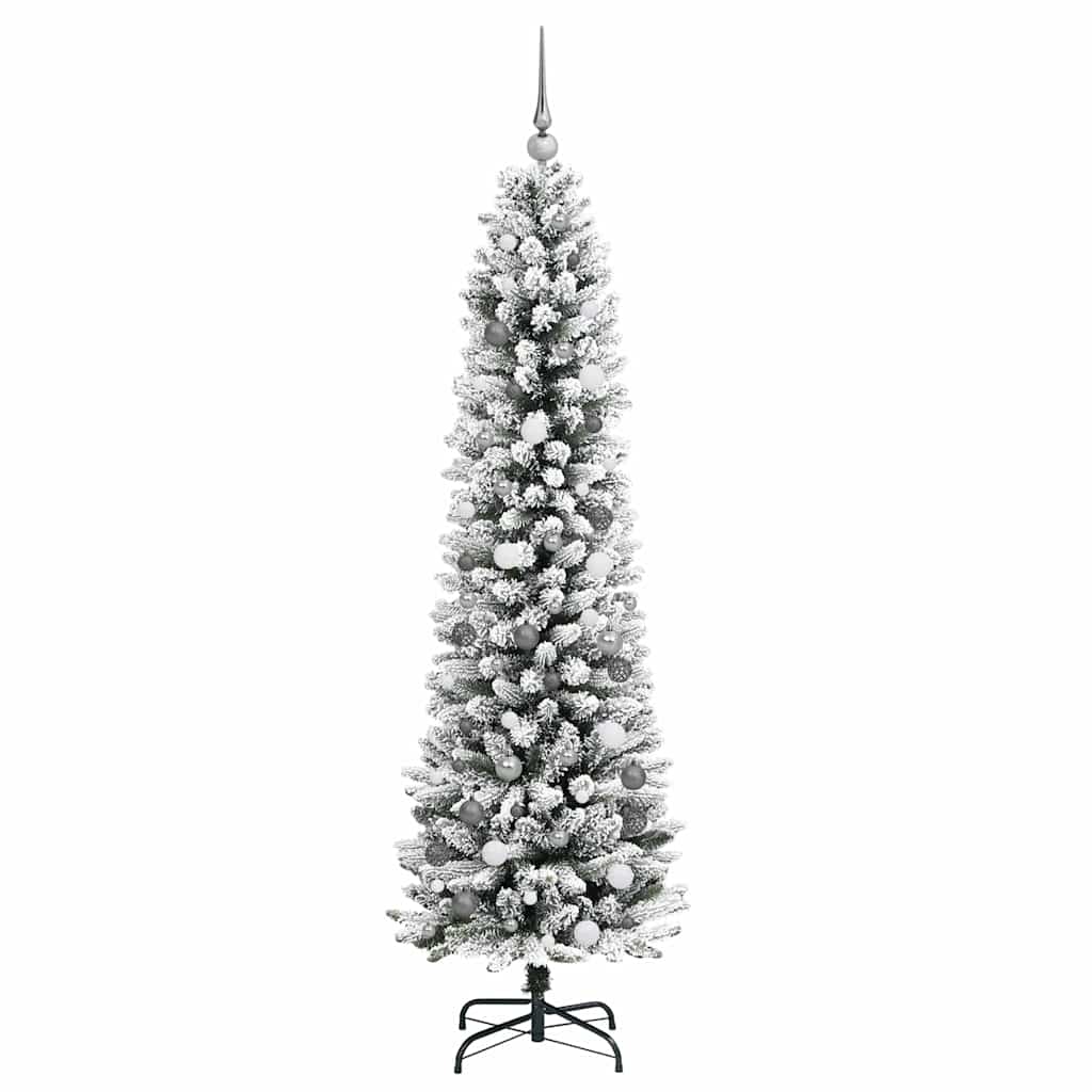 Künstlicher Weihnachtsbaum mit 300 LEDs mit Ständer Weiß 210 cm