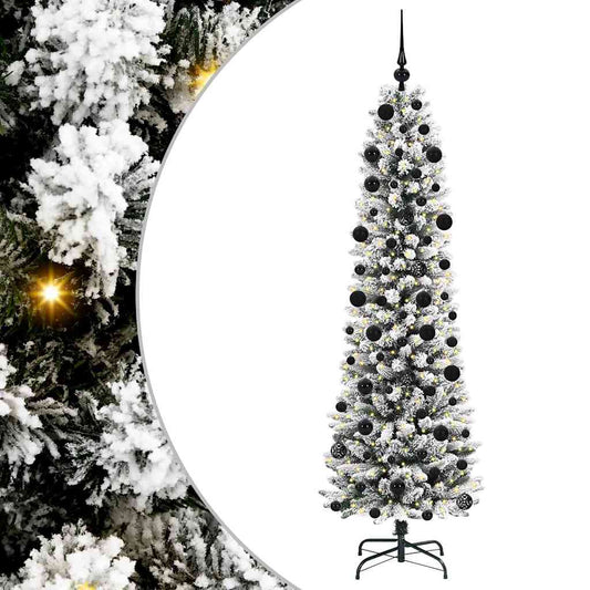 Künstlicher Weihnachtsbaum mit 300 LEDs Grün und Weiß 210 cm