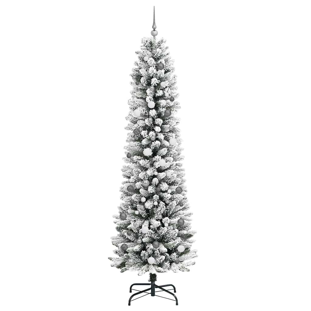 Künstlicher Weihnachtsbaum mit 300 LEDs mit Ständer Weiß 240 cm