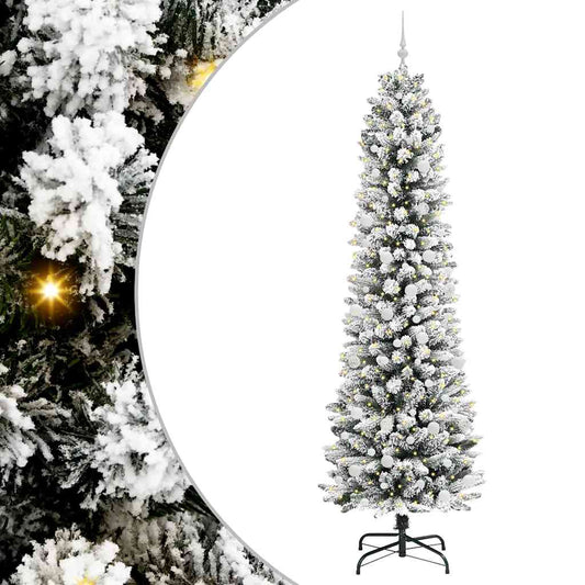 Künstlicher Weihnachtsbaum mit 300 LEDs Grün und Weiß 240 cm