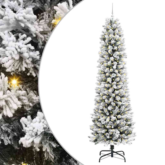 Künstlicher Weihnachtsbaum mit 300 LEDs Grün und Weiß 240 cm