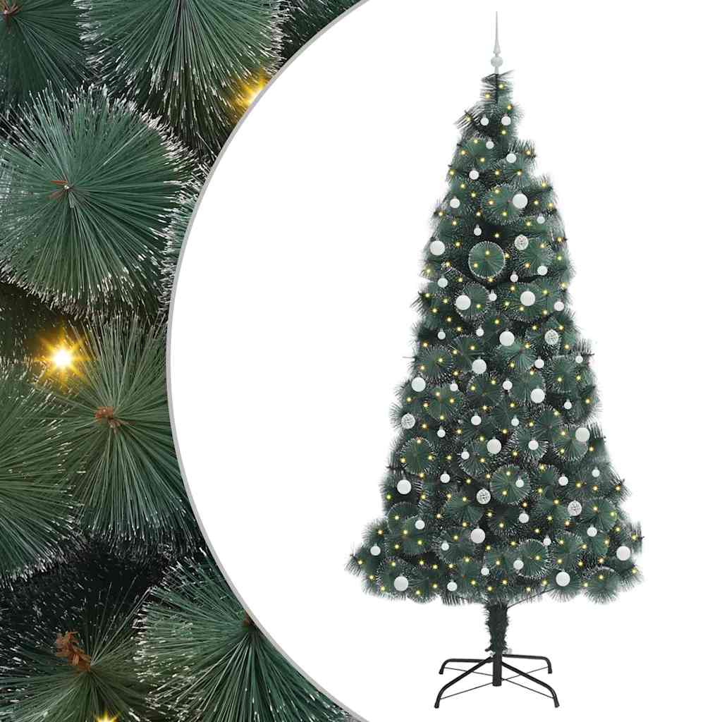 Künstlicher vorbeleuchteter Weihnachtsbaum mit Baumschmuck-Set