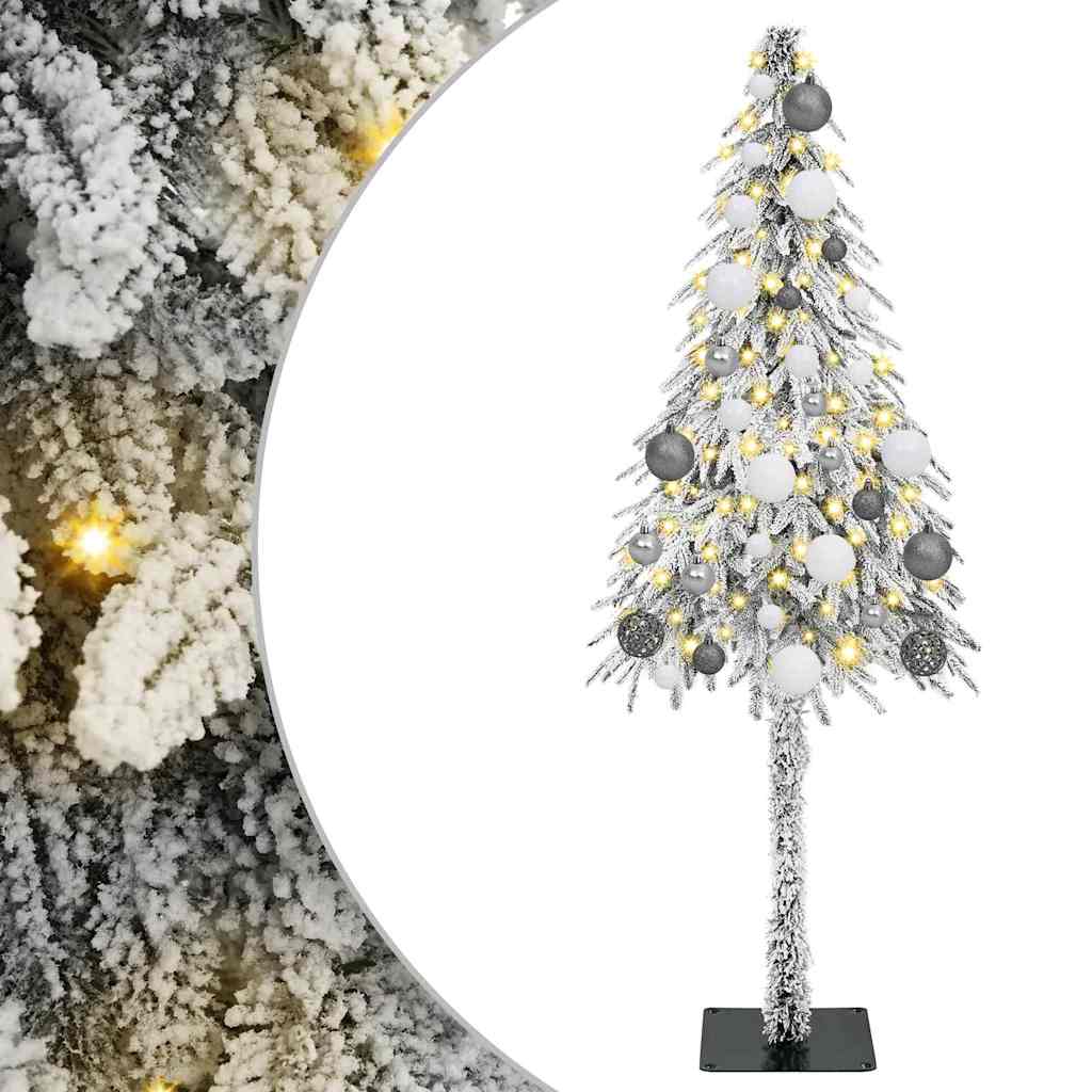 Weihnachtsbaum mit 150 LEDs Weiß 150 cm PE und Stahl
