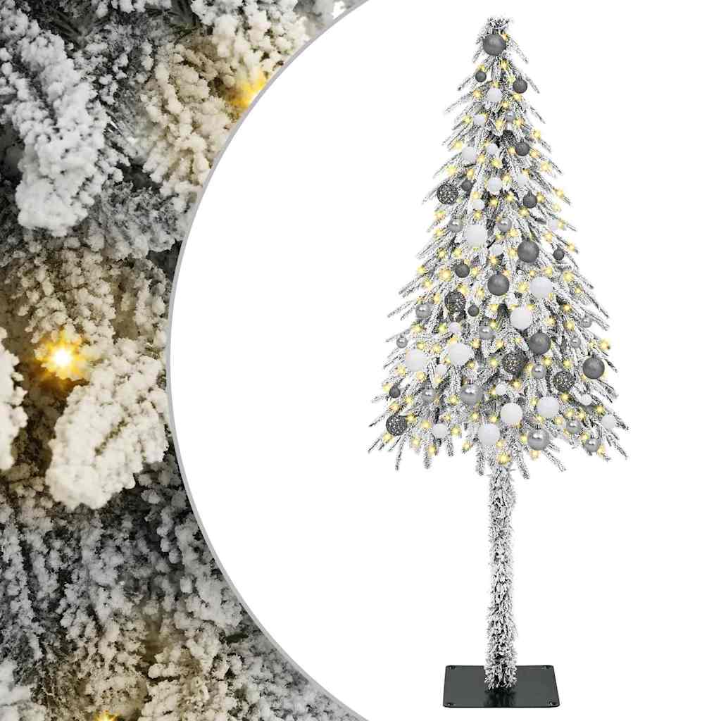 Weihnachtsbaum mit 300 LEDs Weiß 180 cm PE und Stahl