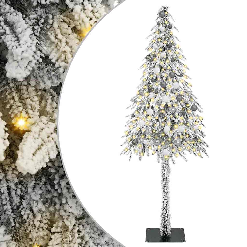 Weihnachtsbaum mit 300 LEDs Weiß 210 cm PE und Stahl