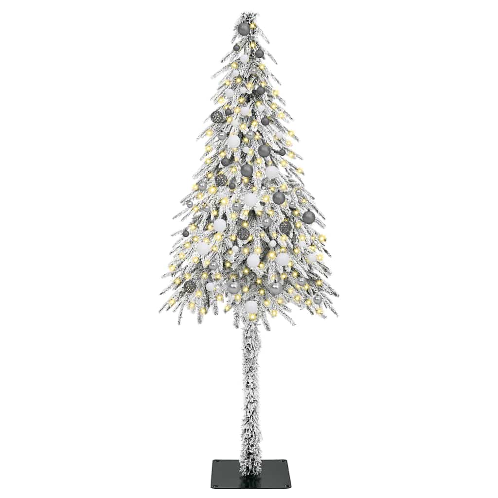Weihnachtsbaum mit 300 LEDs Weiß 210 cm PE und Stahl
