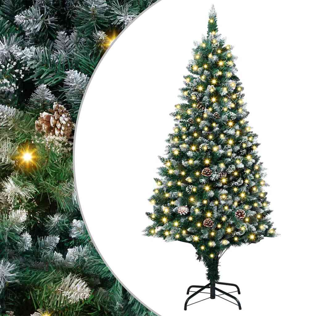 Künstlicher Weihnachtsbaum mit 300 LEDs mit Ständer Grün 180 cm