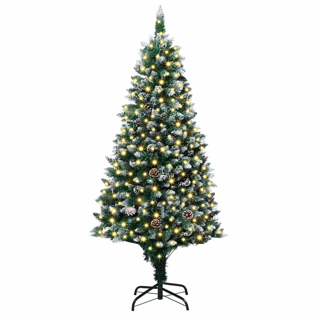 Künstlicher Weihnachtsbaum mit 300 LEDs mit Ständer Grün 180 cm
