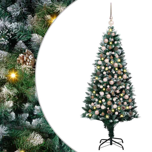 Künstlicher Weihnachtsbaum mit 300 LEDs mit Ständer Grün 180 cm