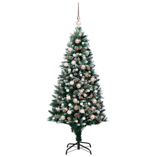 Künstlicher Weihnachtsbaum mit 300 LEDs mit Ständer Grün 180 cm