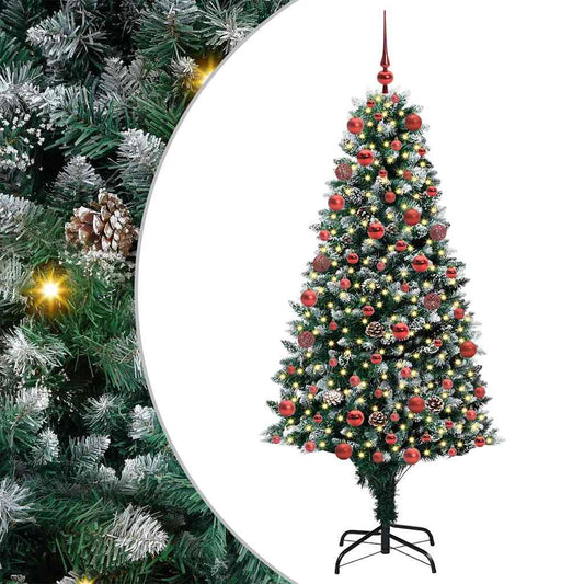Künstlicher Weihnachtsbaum mit 300 LEDs mit Ständer Grün 180 cm