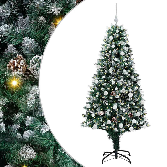 Künstlicher Weihnachtsbaum mit 300 LEDs mit Ständer Grün 180 cm