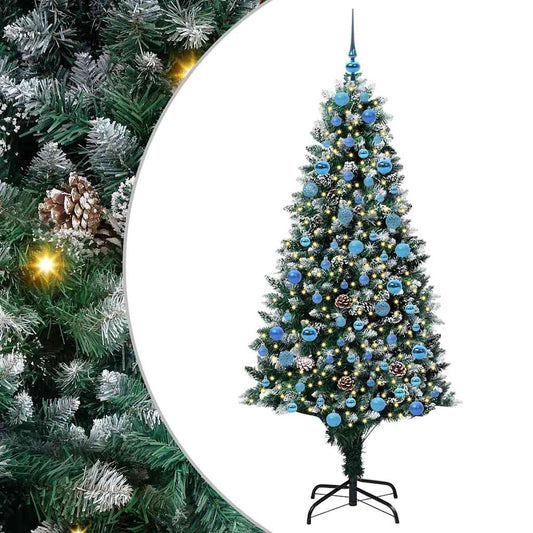 Künstlicher Weihnachtsbaum mit 300 LEDs mit Ständer Grün 180 cm