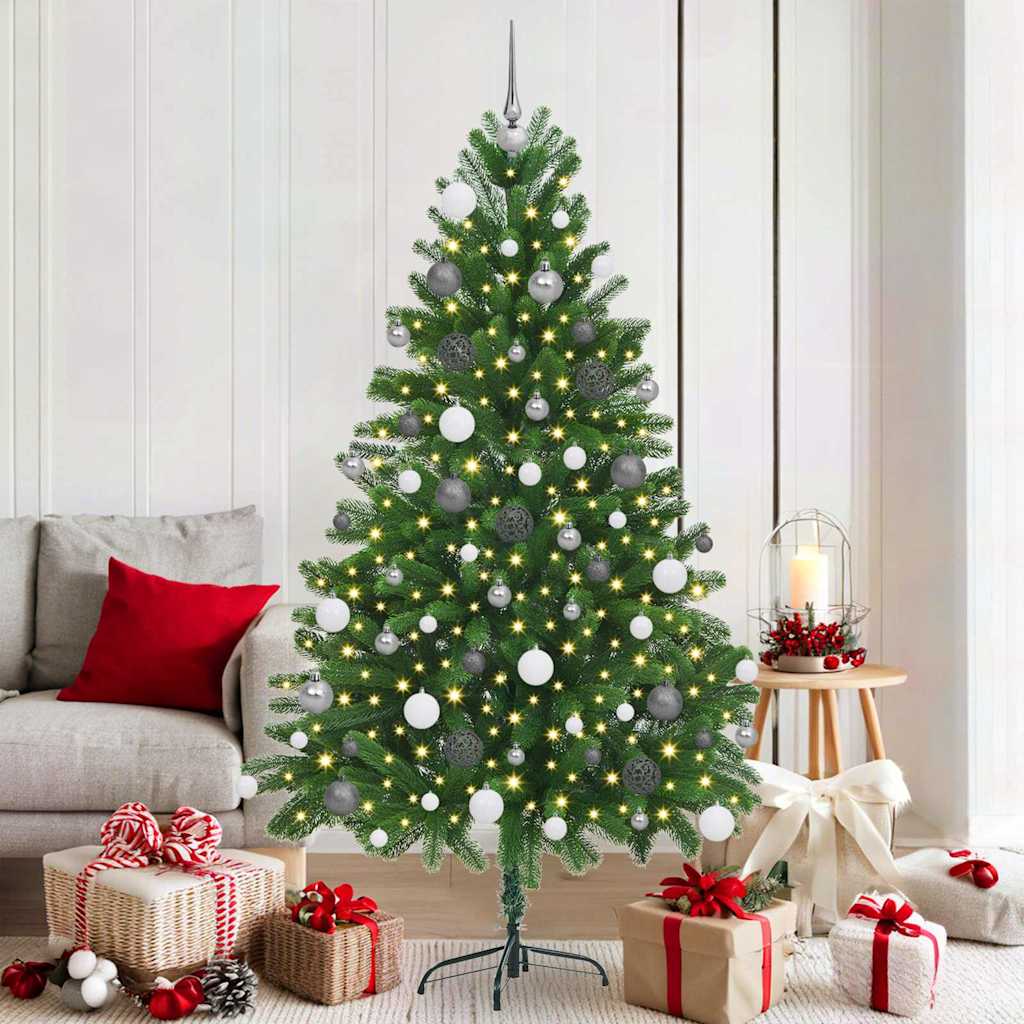 Weihnachtsbaum mit 300 LEDs mit Ständer Grün 180 cm PE