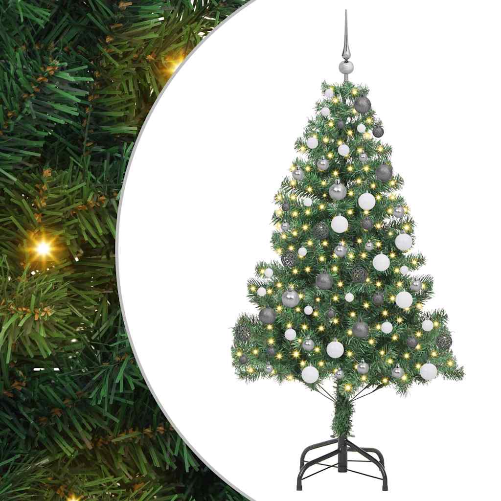 Weihnachtsbaum mit 300 LEDs mit Ständer Grün 180 cm PVC