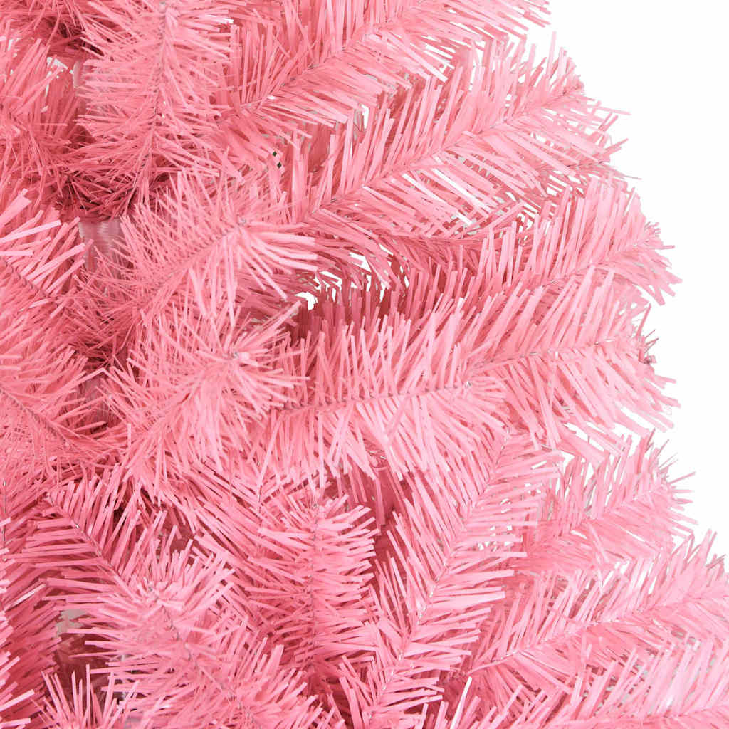 Weihnachtsbaum mit 150 LEDs mit Ständer Rosa 120 cm PVC