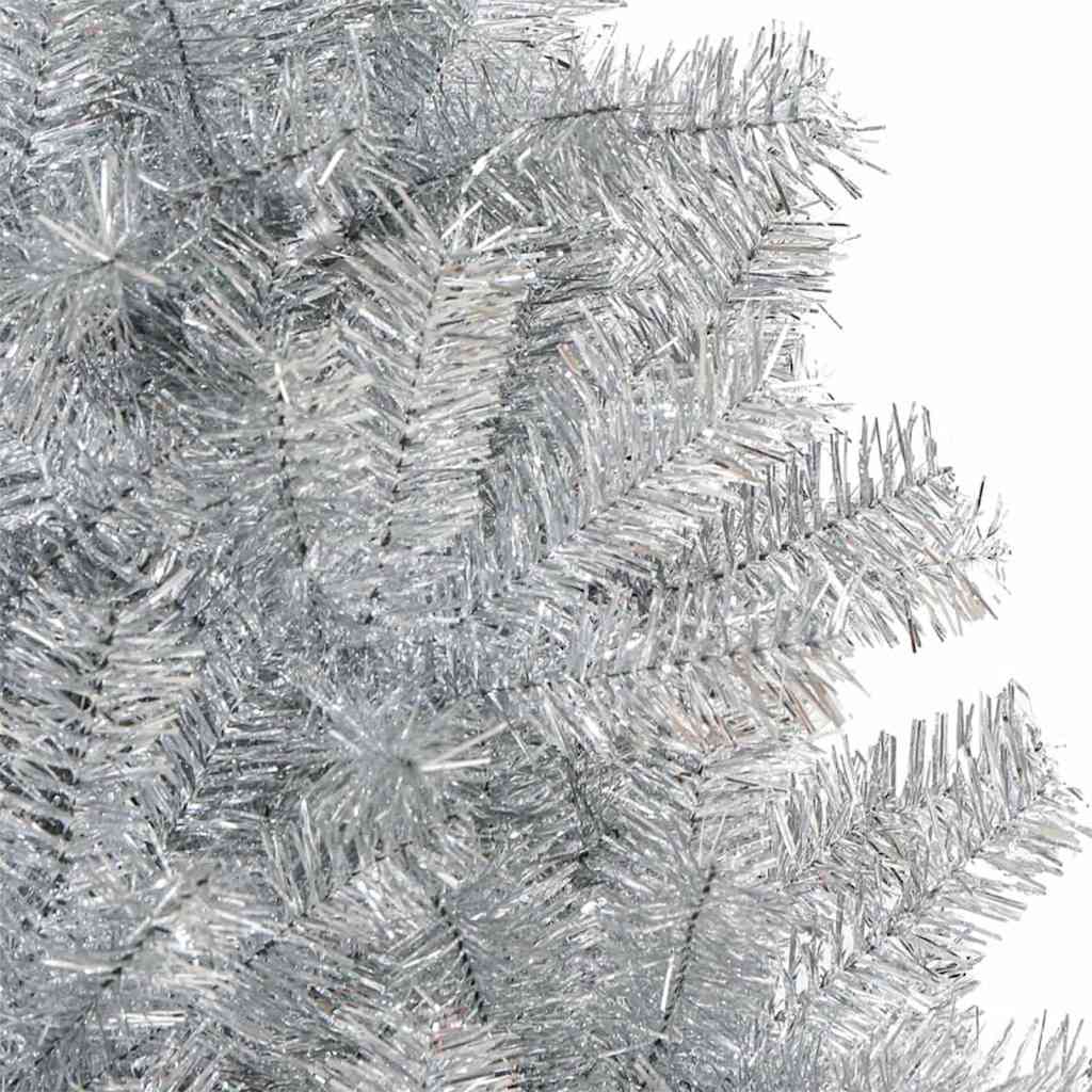 Weihnachtsbaum mit 300 LEDs mit Ständer Silber 180 cm PET