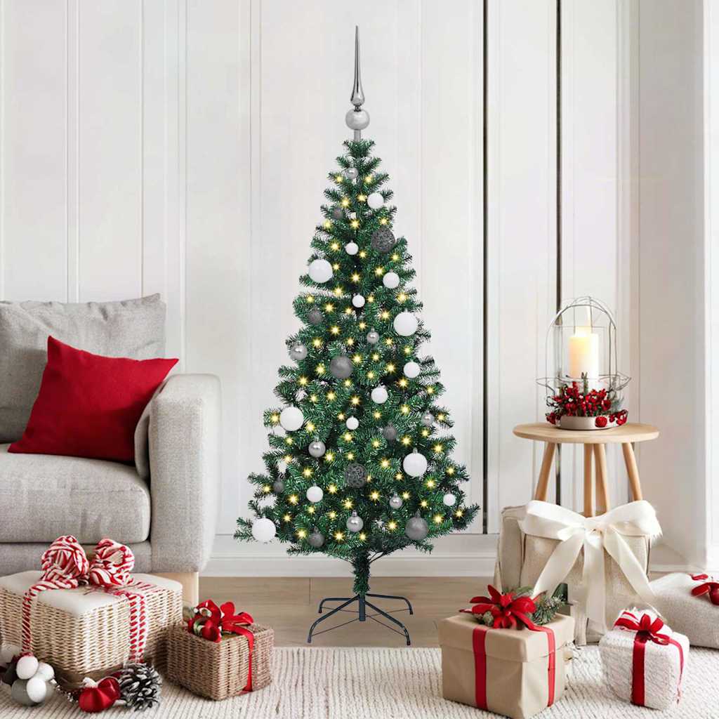 Künstlicher vorbeleuchteter Weihnachtsbaum Grün 150 cm