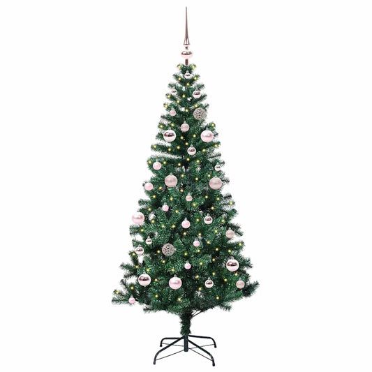 Künstlicher vorbeleuchteter Weihnachtsbaum Grün 150 cm