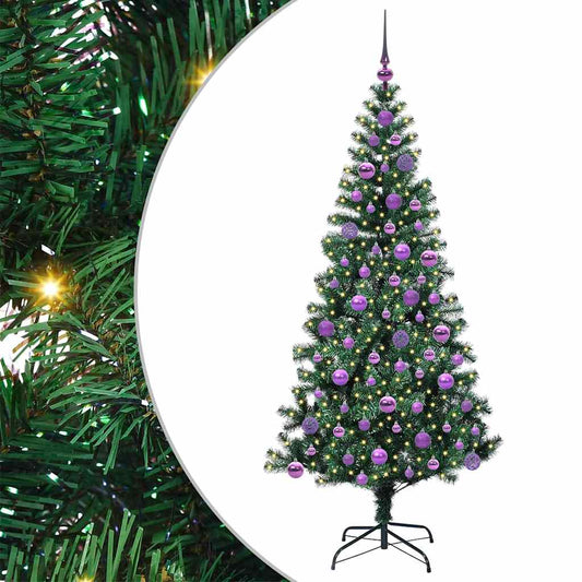 Künstlicher vorbeleuchteter Weihnachtsbaum Grün 180 cm