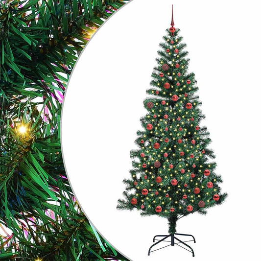Künstlicher vorbeleuchteter Weihnachtsbaum Grün 210 cm