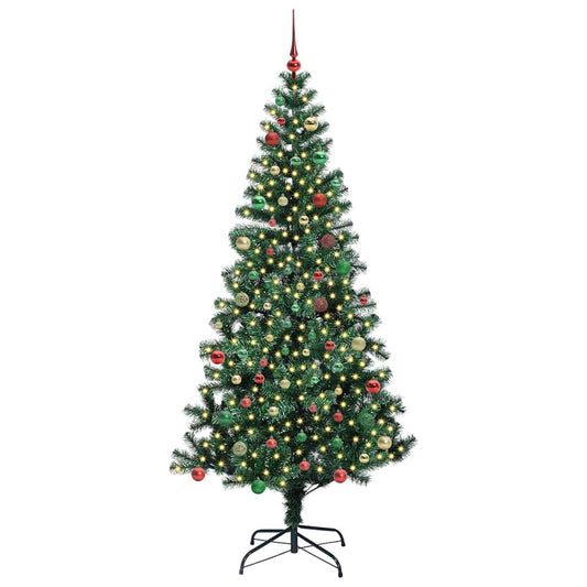 Künstlicher vorbeleuchteter Weihnachtsbaum Grün 210 cm