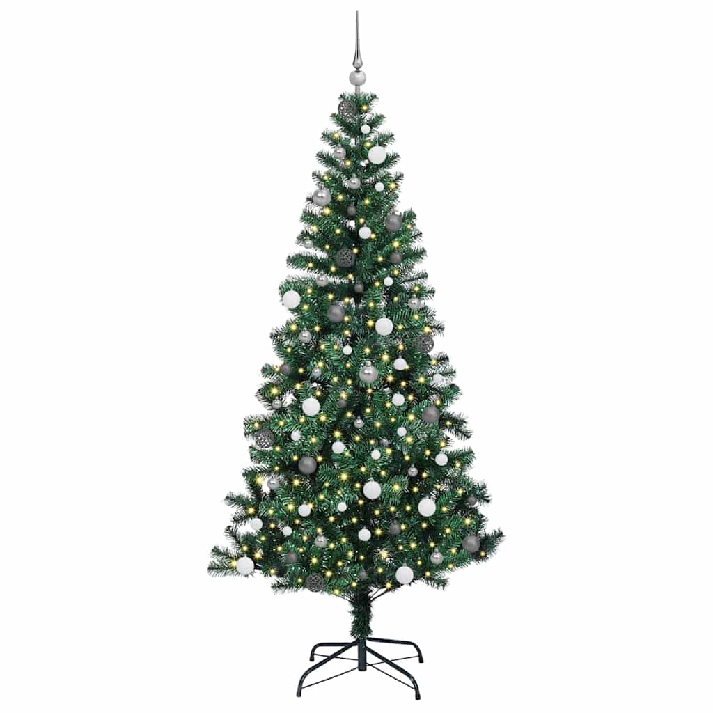 Künstlicher vorbeleuchteter Weihnachtsbaum Grün 240 cm