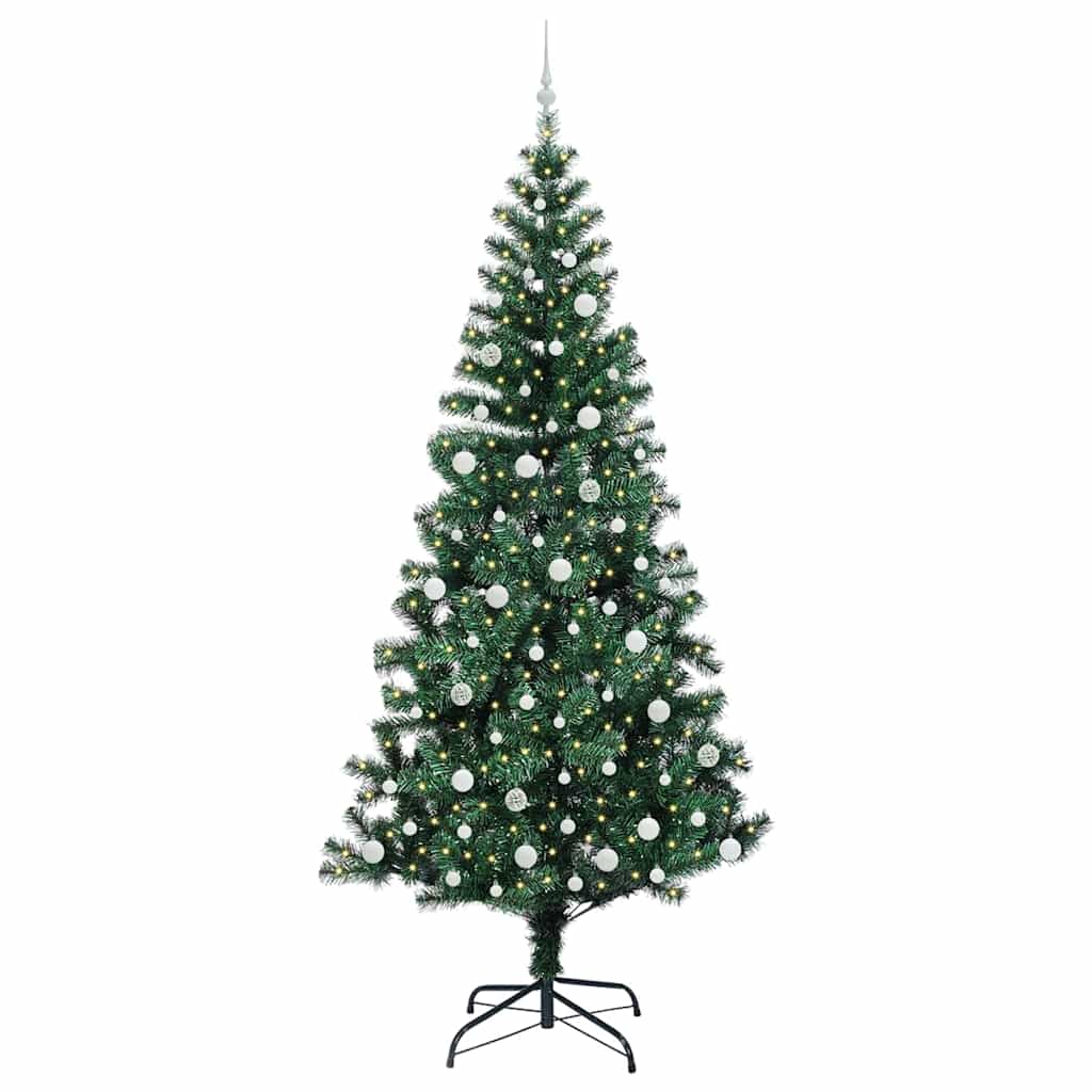 Künstlicher vorbeleuchteter Weihnachtsbaum Grün 240 cm
