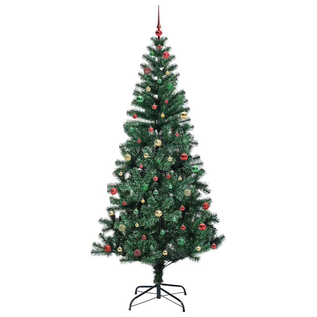 Künstlicher vorbeleuchteter Weihnachtsbaum Grün 240 cm