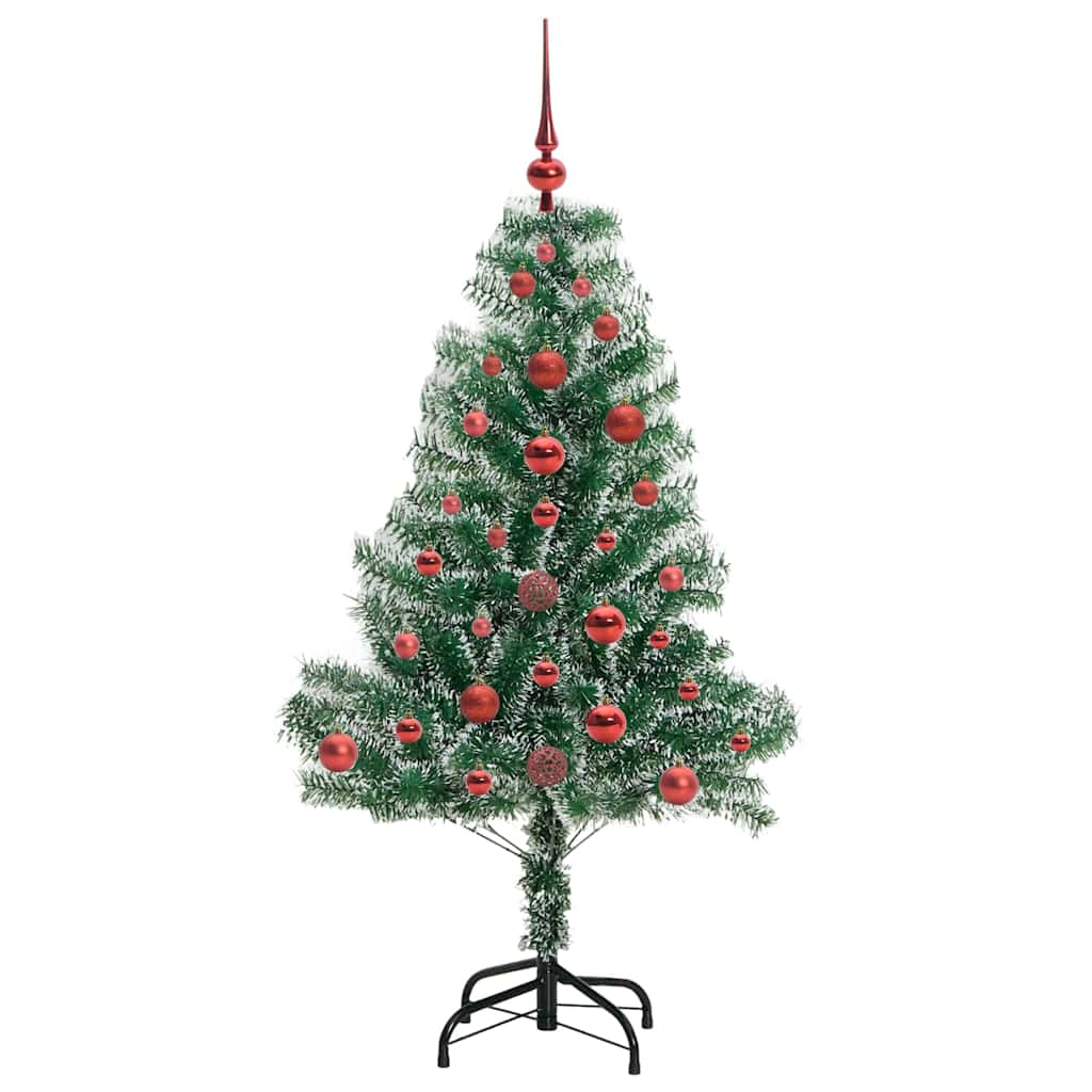 Künstlicher Weihnachtsbaum beschneit mit LED Licht 120 cm