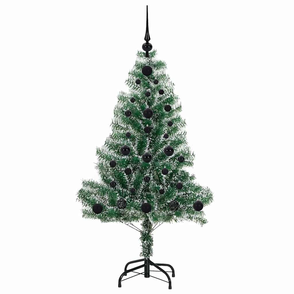 Künstlicher Weihnachtsbaum beschneit mit LED Licht 120 cm