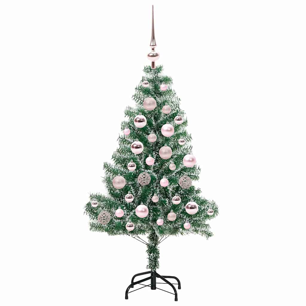 Künstlicher Weihnachtsbaum beschneit mit LED Licht 120 cm