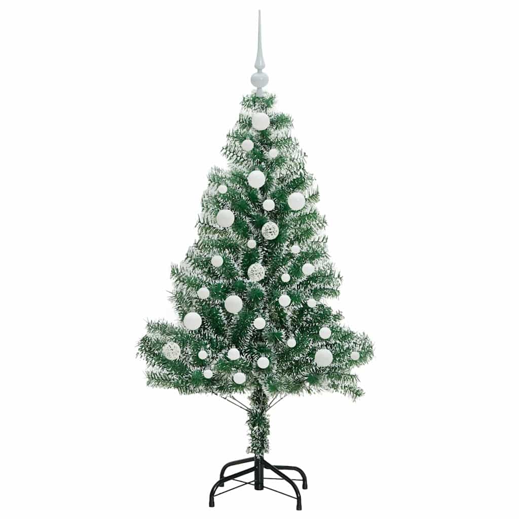 Künstlicher Weihnachtsbaum beschneit mit LED Licht 120 cm