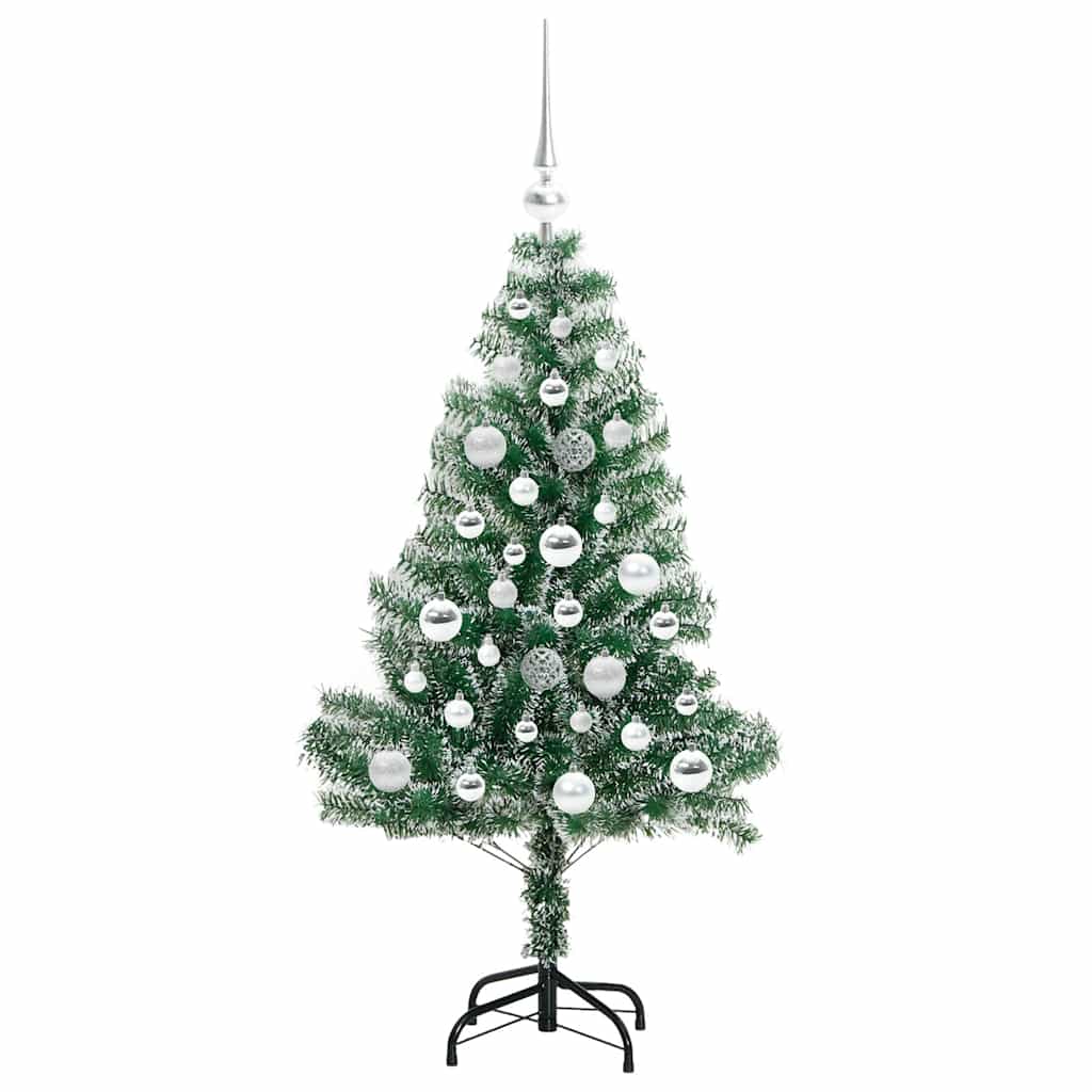 Künstlicher Weihnachtsbaum beschneit mit LED Licht 120 cm