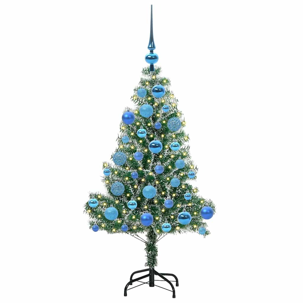 Künstlicher Weihnachtsbaum beschneit mit LED Licht 120 cm