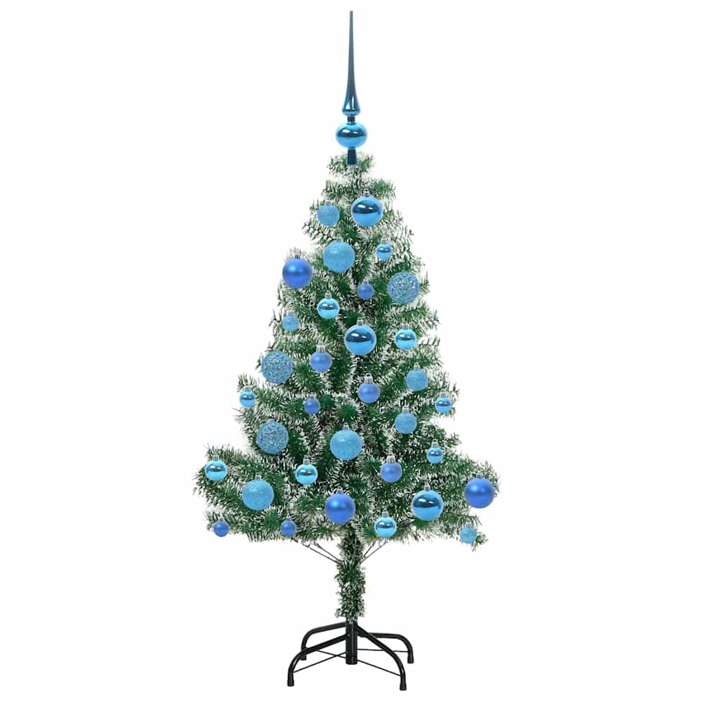 Künstlicher Weihnachtsbaum beschneit mit LED Licht 120 cm