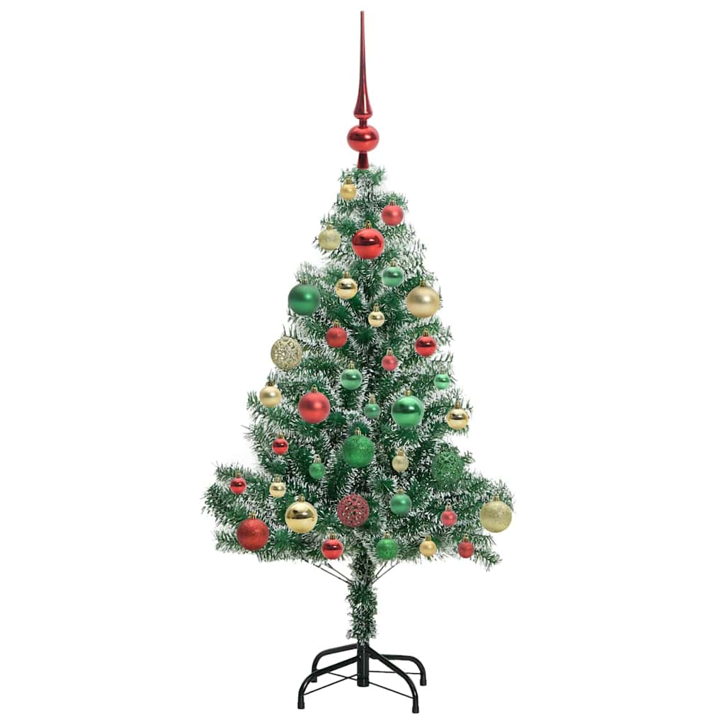 Künstlicher Weihnachtsbaum beschneit mit LED Licht 120 cm