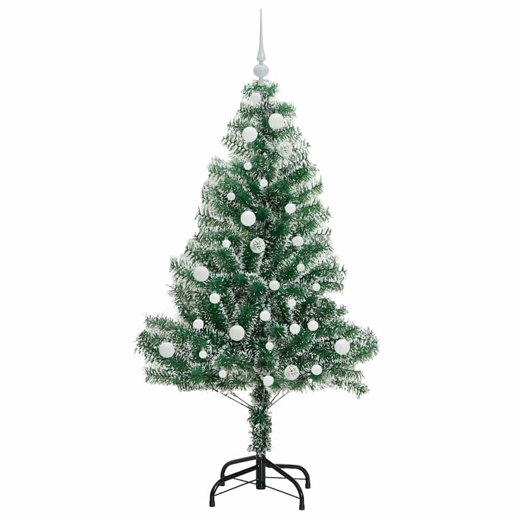 Künstlicher Weihnachtsbaum beschneit mit LED Licht 150 cm