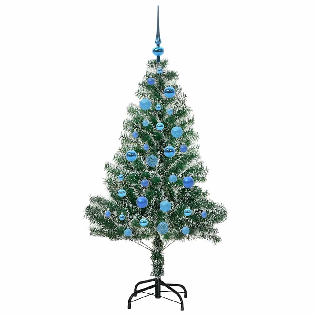 Künstlicher Weihnachtsbaum beschneit mit LED Licht 150 cm
