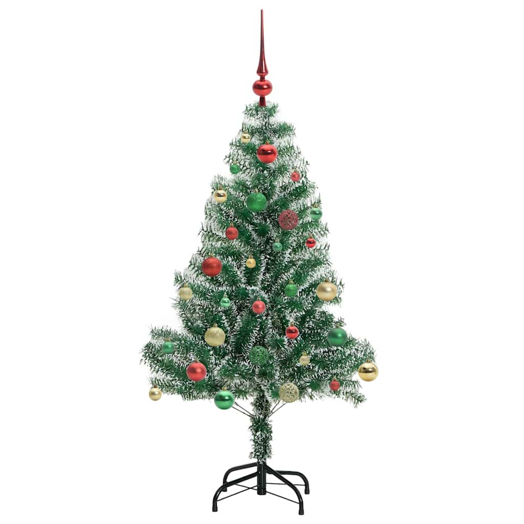 Künstlicher Weihnachtsbaum beschneit mit LED Licht 150 cm