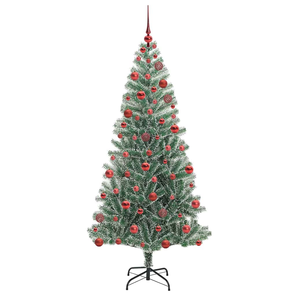 Künstlicher Weihnachtsbaum beschneit mit LED Licht 180 cm